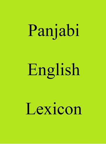 Panjabi English Lexicon - Trebor Hog