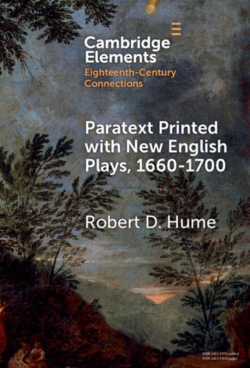 Paratext Printed with New English Plays, 16601700 - Robert D. Hume