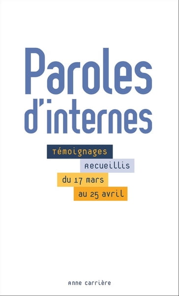 Paroles d'internes - Collectif