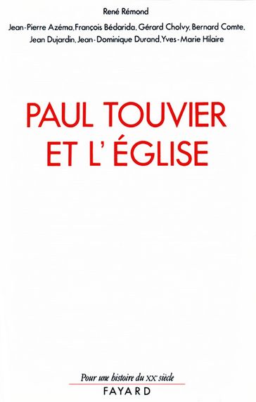 Paul Touvier et l'Eglise - René Rémond
