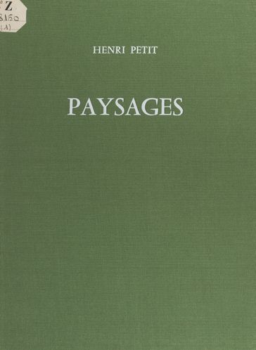 Paysages - Henri Petit