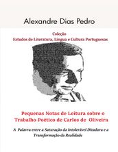 Pequenas Notas de Leitura sobre o Trabalho Poético de Carlos de Oliveira