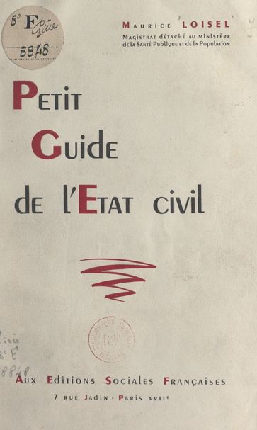 Petit guide de l'état civil - Maurice Loisel