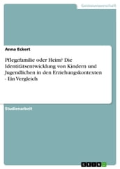 Pflegefamilie oder Heim? Die Identitätsentwicklung von Kindern und Jugendlichen in den Erziehungskontexten - Ein Vergleich