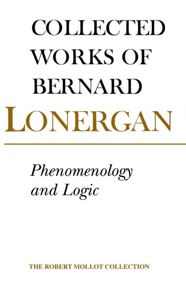 Phenomenology and Logic - Bernard Lonergan