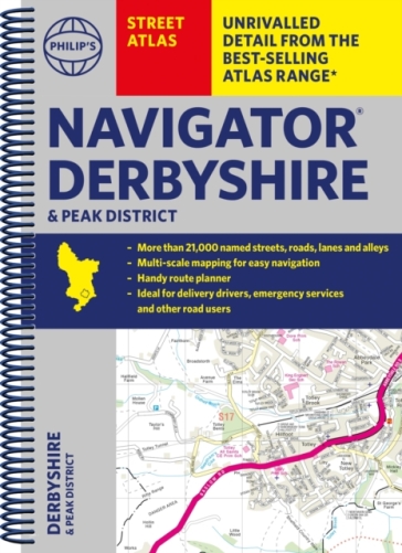 Philip's Navigator Street Atlas Derbyshire and the Peak District - Philip