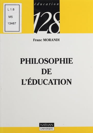 Philosophie de l'éducation - Franc Morandi - René La Borderie