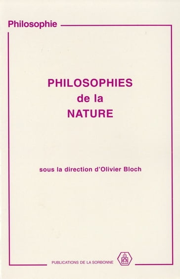 Philosophies de la nature - Collectif