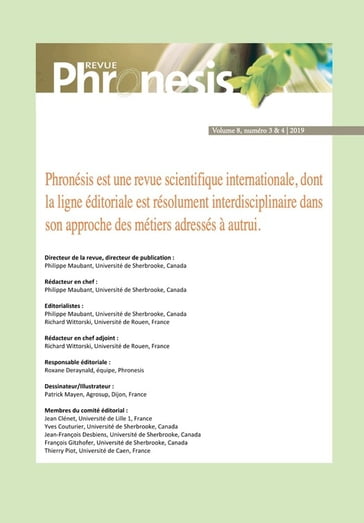 Phronesis. Vol. 8, numéro 3 & 4   2019. Professionnalisation et ingénierie de formation entre résonances et divergences - Philippe Maubant