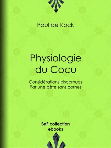 Physiologie du Cocu - Paul de Kock