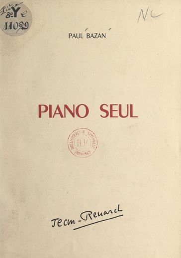 Piano seul - Paul Bazan - Mag-Vincelot