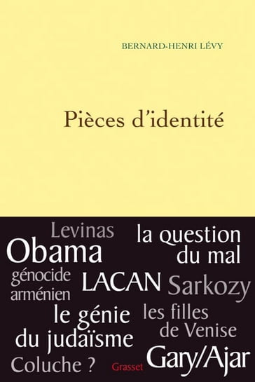 Pièces d'identité - Bernard-Henri Lévy