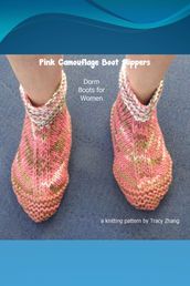 Pink Camouflage Boot Slippers Knitting Pattern