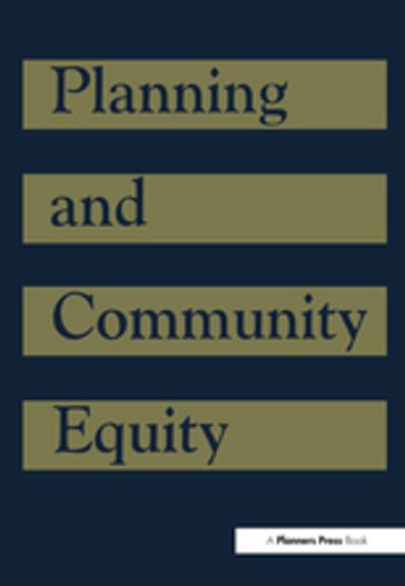 Planning and Community Equity - American Institute of Certified Planners