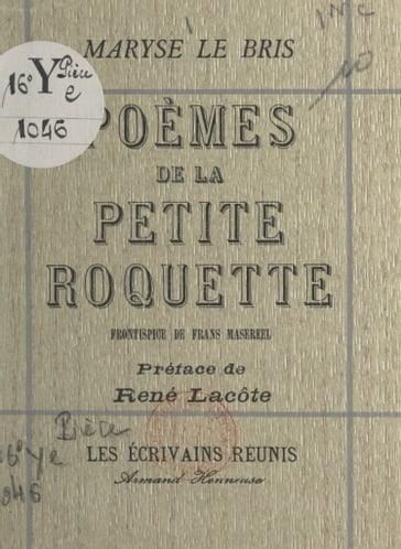 Poèmes de la petite roquette - Maryse Le Bris