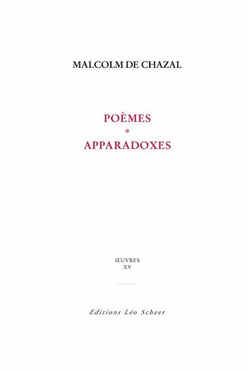 Poèmes et apparadoxes - Malcom De Chazal