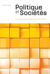 Politique et Sociétés. Vol. 38 No. 2, 2019