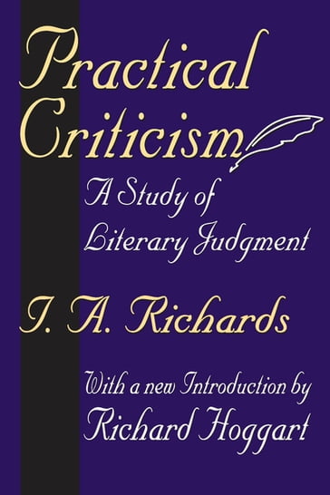 Practical Criticism - I. A. Richards