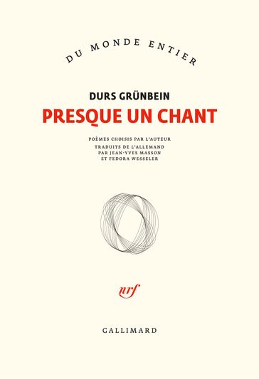 Presque un chant - Durs Grunbein