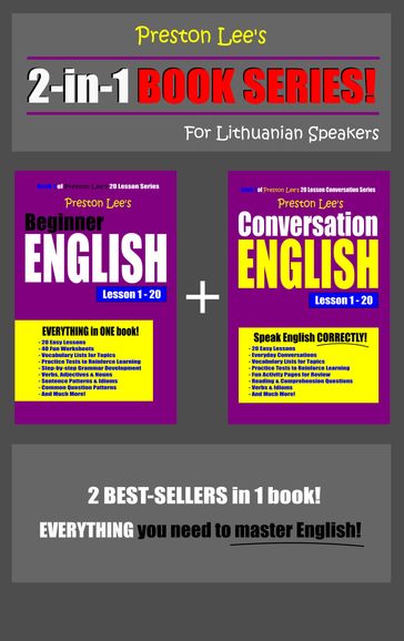 Preston Lee's 2-in-1 Book Series! Beginner English & Conversation English Lesson 1: 20 For Lithuanian Speakers - Preston Lee