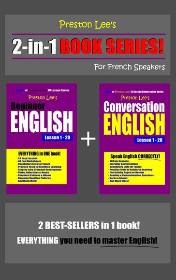 Preston Lee's 2-in-1 Book Series! Beginner English & Conversation English Lesson 1: 20 For French Speakers - Preston Lee