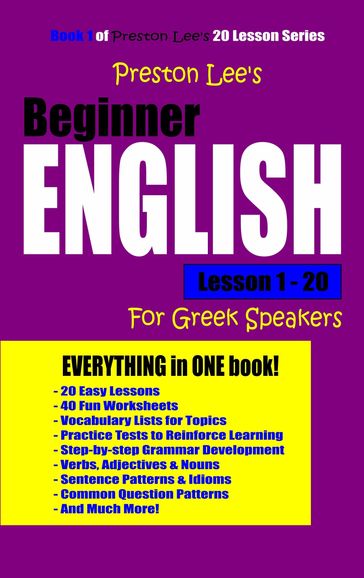 Preston Lee's Beginner English Lesson 1: 20 For Greek Speakers - Preston Lee