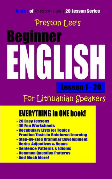 Preston Lee's Beginner English Lesson 1: 20 For Lithuanian Speakers - Preston Lee