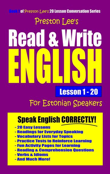 Preston Lee's Read & Write English Lesson 1: 20 For Estonian Speakers - Preston Lee