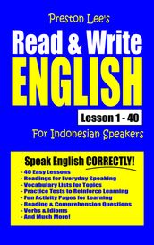 Preston Lee s Read & Write English Lesson 1: 40 For Indonesian Speakers