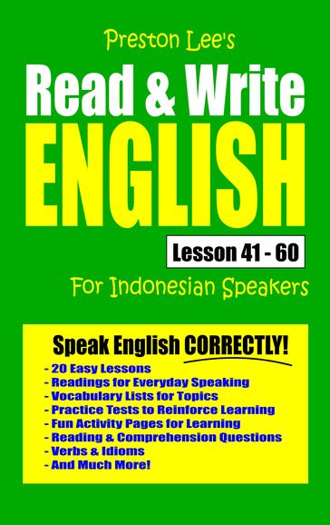 Preston Lee's Read & Write English Lesson 41: 60 For Indonesian Speakers - Preston Lee