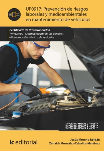 Prevención de riesgos laborales y medioambientales en mantenimiento de vehículos. TMVG0209 - Jesús Moreno Roldán - Zenaida González-Caballos Martínez