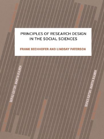 Principles of Research Design in the Social Sciences - Frank Bechhofer - Lindsay Paterson
