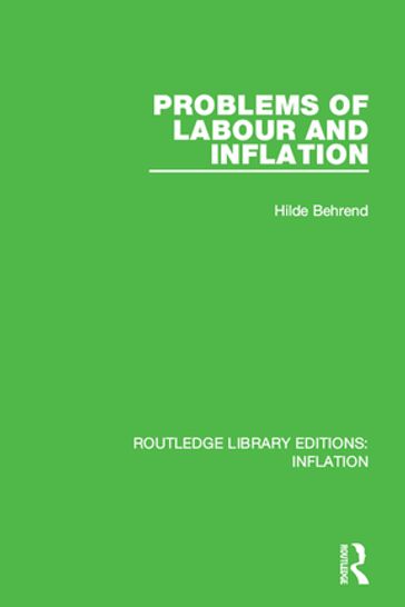Problems of Labour and Inflation - Hilde Behrend