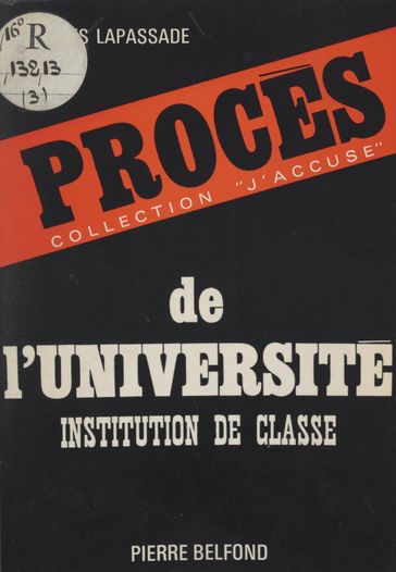 Procès de l'université - Georges Lapassade
