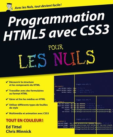 Programmation HTML5 avec CSS3 pour les nuls - Ed Tittel - Chris Minnick