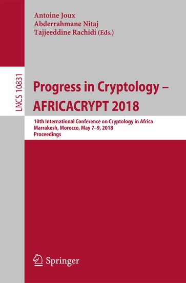 Progress in Cryptology  AFRICACRYPT 2018