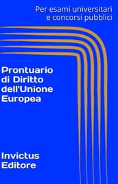 Prontuario di Diritto dell Unione Europea