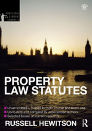 Property Law Statutes 2012-2013 - Russell Hewitson