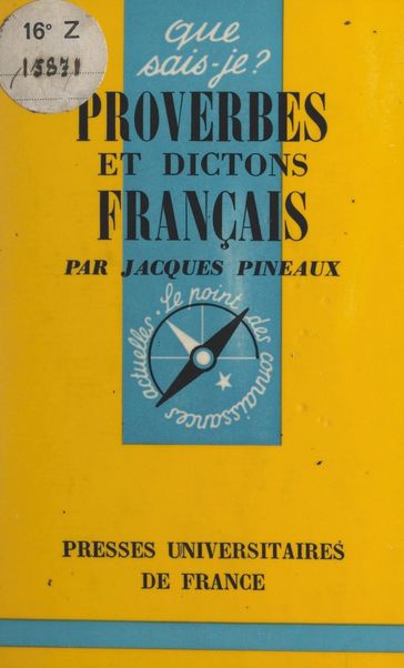 Proverbes et dictons français - Jacques Pineaux - Paul Angoulvent