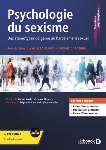 Psychologie du sexisme - Des stéréotypes du genre au harcèlement sexuel : Série LMD - Klea Faniko - Vincent Yzerbyt - Benoît Dardenne - Naomi Ellemers