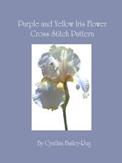 Purple and Yellow Iris Flower Cross Stitch Pattern
