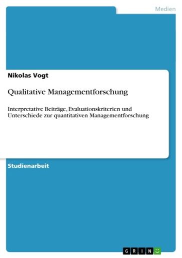 Qualitative Managementforschung - Nikolas Vogt