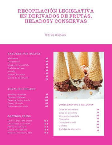 RECOPILACIÓN LEGISLATIVA EN DERIVADOS DE FRUTAS, HELADOS Y CONSERVAS - Joan Pazos