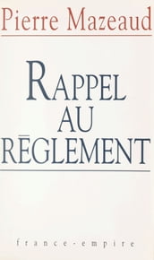 Rappel au règlement