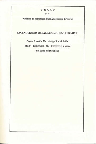 Recent Trends in Narratological Research - Collectif