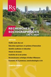 Recherches sociographiques. Volume 61 numéro 1