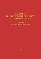 Registres du Consistoire de Genève au temps de Calvin