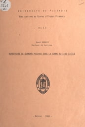 Répertoire de surnoms picards, dans la Somme, au XIXe siècle