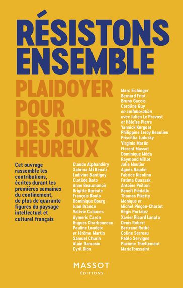 Résistons ensemble - Plaidoyer pour des jours heureux - Collectif