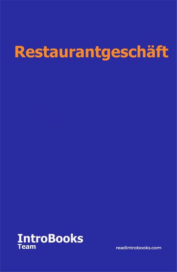 Restaurantgeschäft - IntroBooks Team